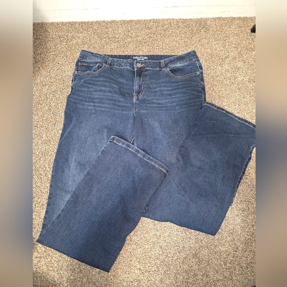 Maurices Women's Dark Blue Boot Cut Jeans. 18 Xtra Long